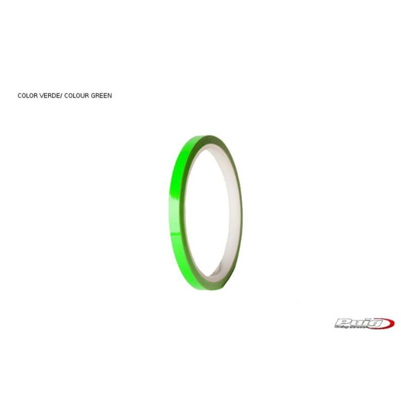 PUIG ADESIVI CERCHI VERDE - Senza applicatore, kit 2 ruote - Dimensioni: 7x6 mm - Gomme 16-18 - COD. 2568V