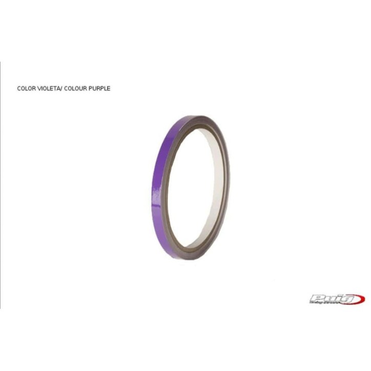 PUIG PURPLE RIM STICKERS - Without applicator, 2 wheel kit - Dimensions: 7x6 mm - Tires 16-18 - COD. 2568L