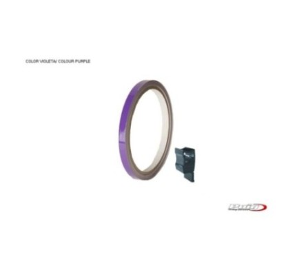 puig adesivi cerchi viola striscia con applicatore un kit utilizzabile 2 ruote dimensioni 7x6 mm gomme 16 18 cod