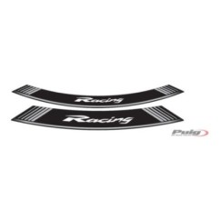 puig racing rim stickers silver the set consists of 8 adhesive strips for 14 and 21 rims cod 5531p