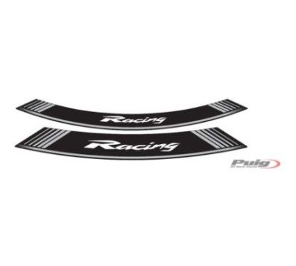 puig adesivi cerchi racing silver il set consiste di 8 strisce adesive cerchi da 14 e 21 cod 5531p