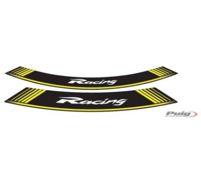 Adhesivos llantas puig racing amarillo el set consta de 8 tiras adhesivas para llantas de 14 y 21 cod 5531g