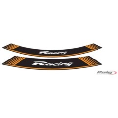 puig racing rim stickers orange the set consists of 8 adhesive strips for 14 and 21 rims cod 5531t