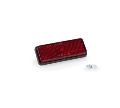 REFLECTEUR DE REMPLACEMENT PUIG SANS SUPPORT COULEUR ROUGE - SEUL le rEflecteur est fourni - Dimensions : 8,8x3,4 cm -