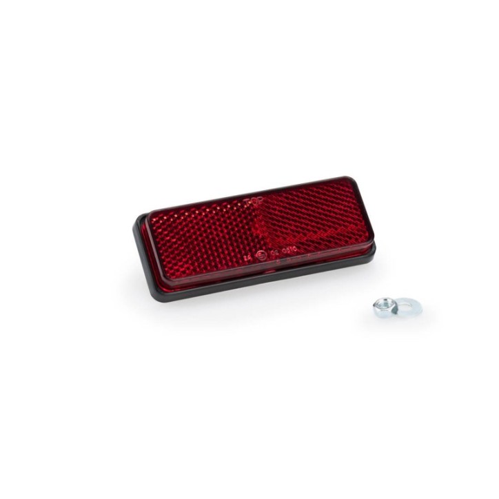 PUIG REPLACEMENT REFLECTOR WITHOUT BRACKET COLOR RED - ONLY the reflector is supplied - Dimensions: 8.8x3.4 cm -