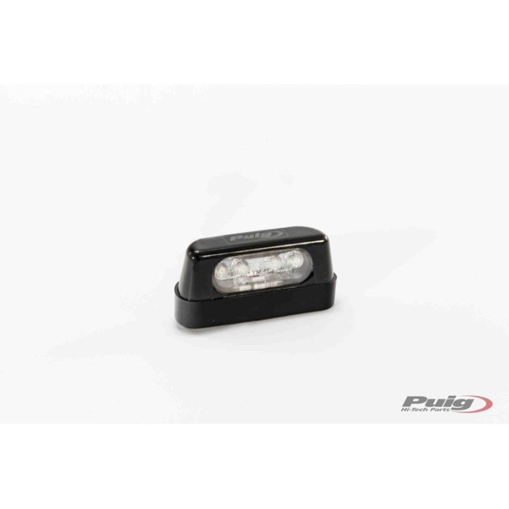 PUIG LUCI TARGA MODELE MIG COULEUR NOIR - Luce targa led. Materiel: plastica - Dimensions: 56x26 mm - Omologato T.U.V. - COD.