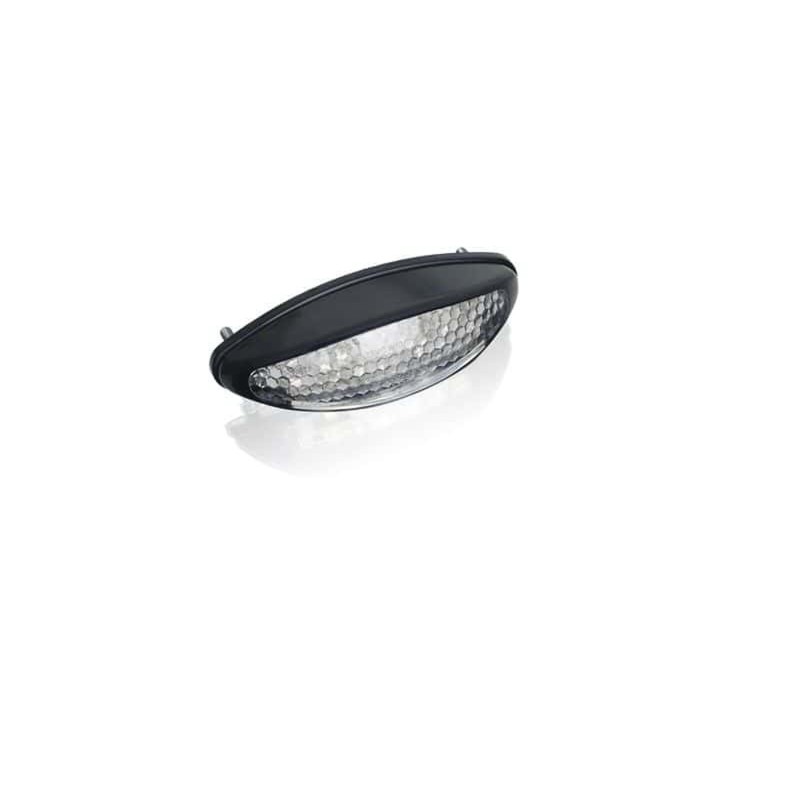 PUIG REAR LIGHT SMILE MODEL COLOR BLACK - Rear stop light, transparent lens, oval shape - Dimensions: 100x30 mm -