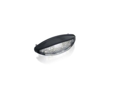 PUIG REAR LIGHT SMILE MODEL COLOR BLACK - Rear stop light, transparent lens, oval shape - Dimensions: 100x30 mm -