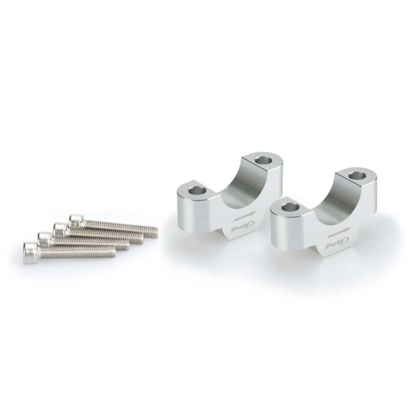 PUIG RISERS PER MANUBRI BMW R1250 GS RALLYE 18-22 ARGENT