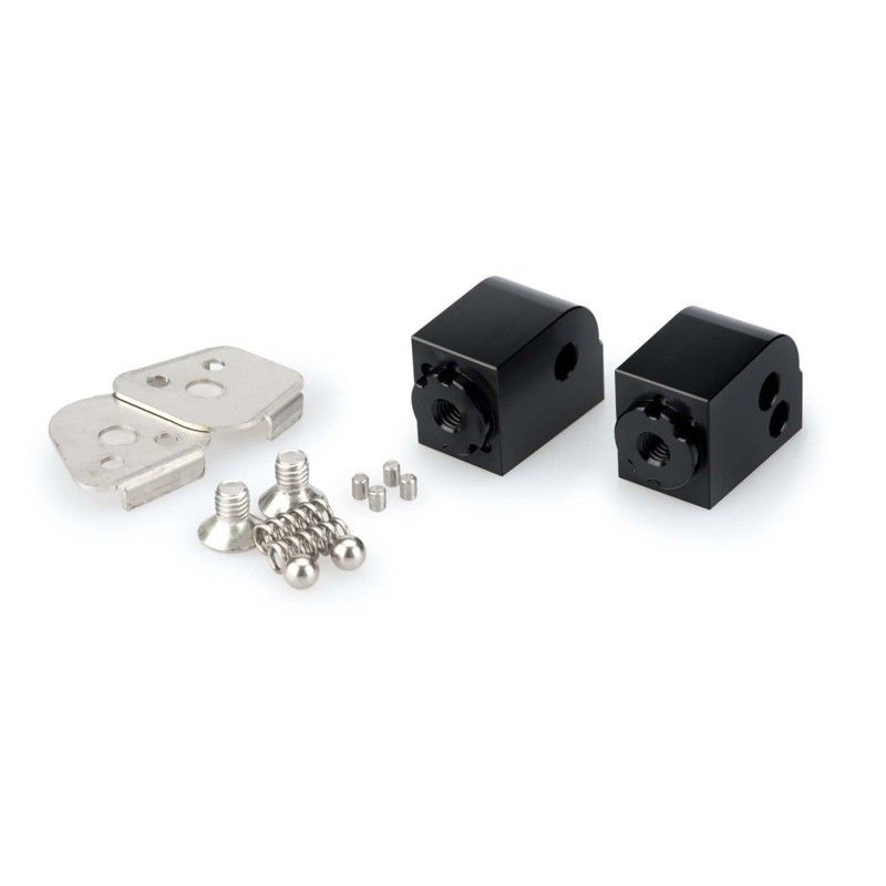 Adaptateurs de repose-pieds passager reglables Puig pour Honda CB500X 16/18, noir