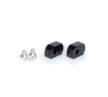 Adaptateurs Puig pour repose-pieds passager reglables Suzuki GSX S1000 2021/2025, noir
