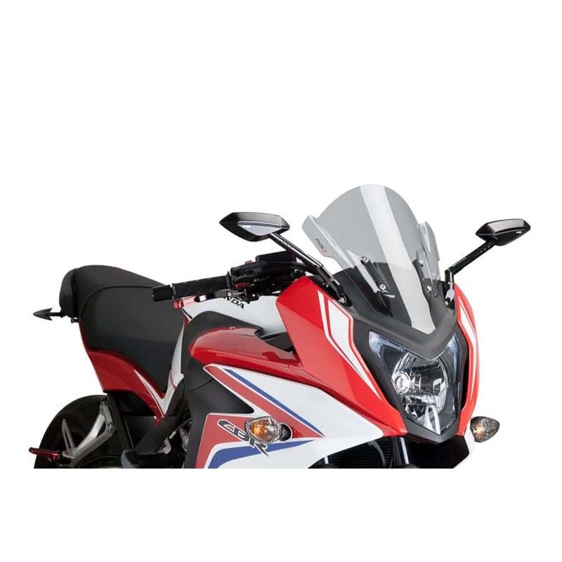 puig z racing windshield for honda cbr650f 14 18 light smoke