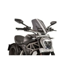 Pare-brise touring Puig Naked NG rEglable pour Ducati X Diavel S 16-17, teinte fumEe claire
