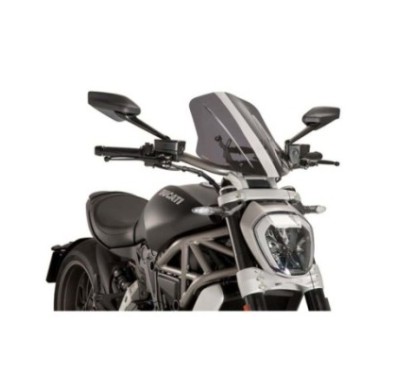 PUIG CUPOLINO NAKED N.G. TOURING REGOLABILE DUCATI X DIAVEL S 16-18 FUME CHIARO