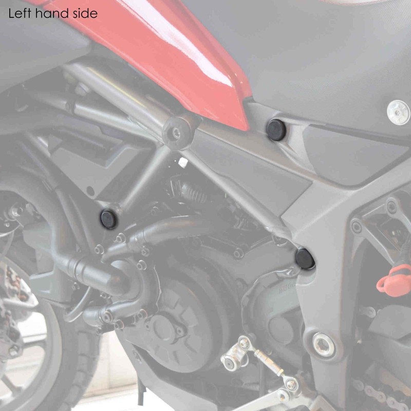 PUIG FRAME CAPS DUCATI MULTISTRADA ENDURO 16-18 BLACK