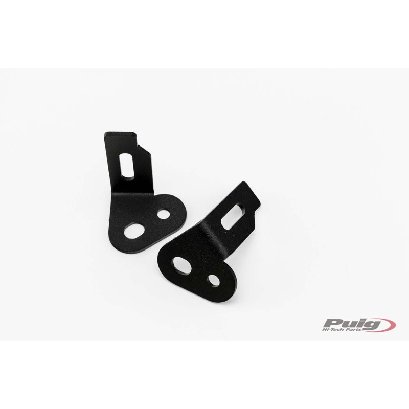 PUIG TURN SIGNAL SUPPORTS OEM PUIG LICENSE PLATE HOLDER TRIUMPH SPEED TRIPLE RS 21-23 BLACK