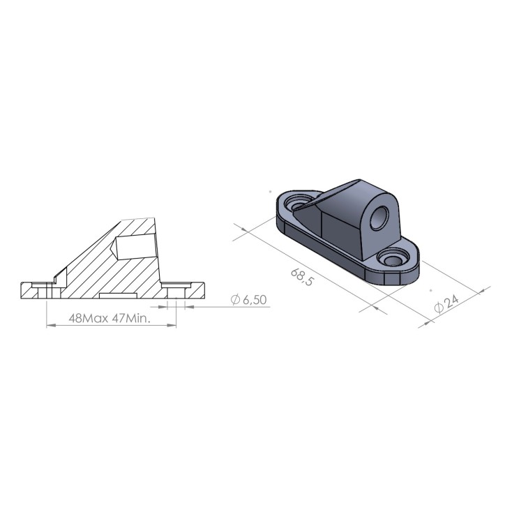 PUIG RSCKSPIEGELADAPTER RECHTS/LINKS KAWASAKI NINJA 17-19 SCHWARZ