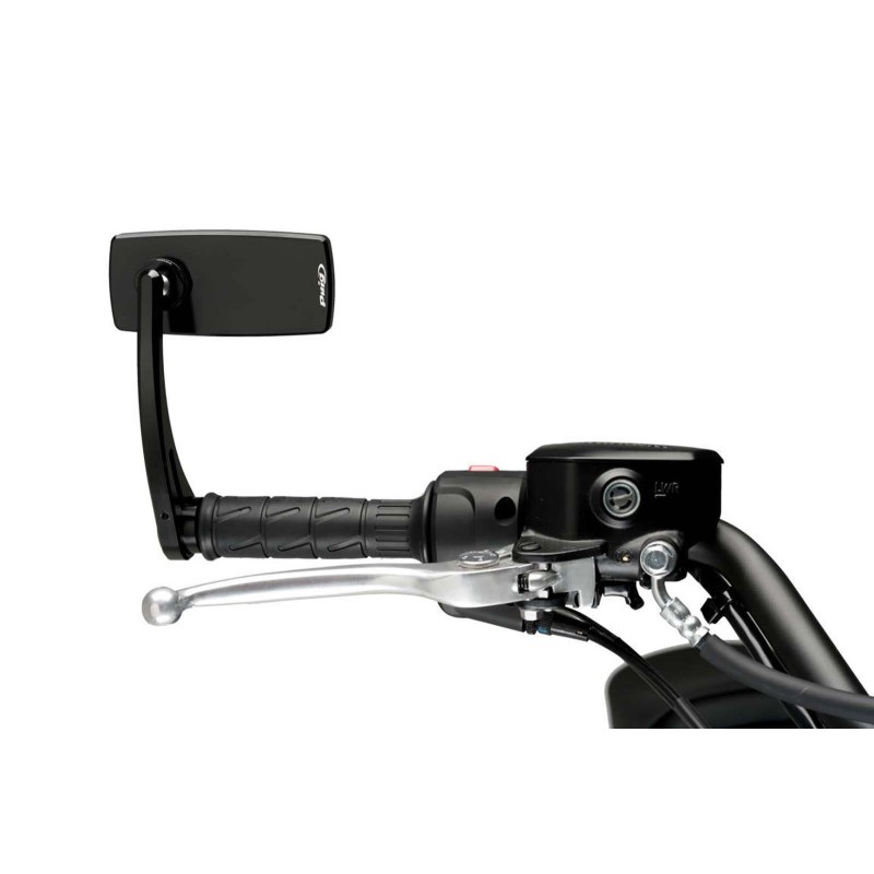 PUIG RIGHT/LEFT REARVIEW MIRROR MOD. BLACK LOOK - COD. 3764N - Cup dimensions: 45x115 mm - Not approved