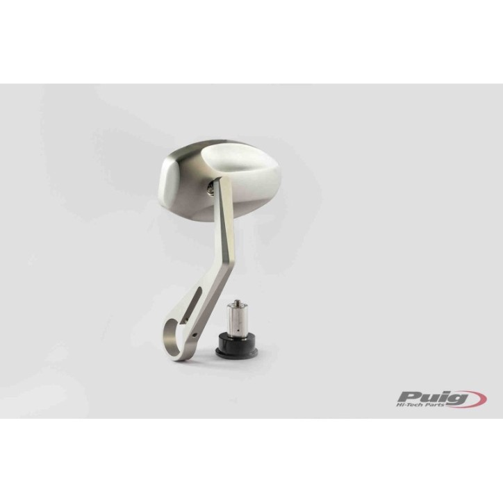 PUIG RIGHT/LEFT REARVIEW MIRROR MOD. MP SILVER - Dimensions: 70x170 mm - Adjustable - Not approved