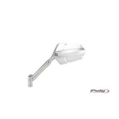 PUIG LEFT REARVIEW MIRROR MOD. EXPLORER ALUMINUM - COD. 014DD - Cup dimensions: 145x90 mm - Adjustable