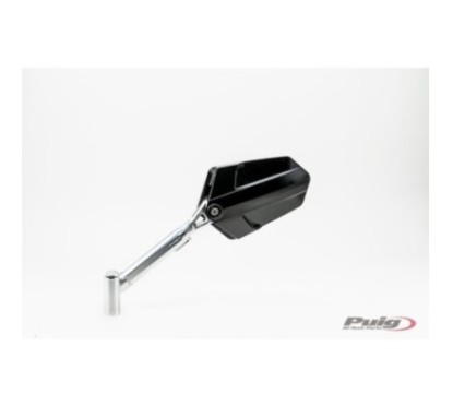 PUIG LEFT REARVIEW MIRROR MOD. EXPLORER BLACK - COD. 014DN - Bowl dimensions: 145x90 mm - Adjustable