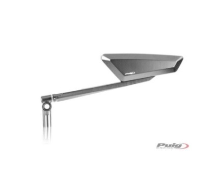 PUIG LEFT REARVIEW MIRROR MOD. HYPERNAKED ALUMINUM - COD. 9884D - Dimensions: 48x145 mm - Universal thread