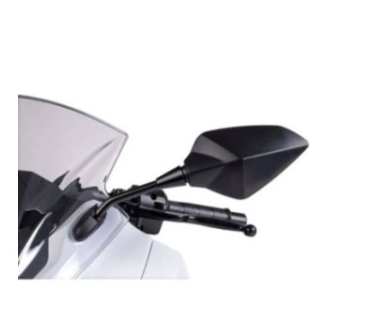 PUIG LEFT REARVIEW MIRROR MOD. RS1 BLACK - COD. 7343N - OFFER - MOUNT ON THE HULL - INCLINATION 30 DEGREES -