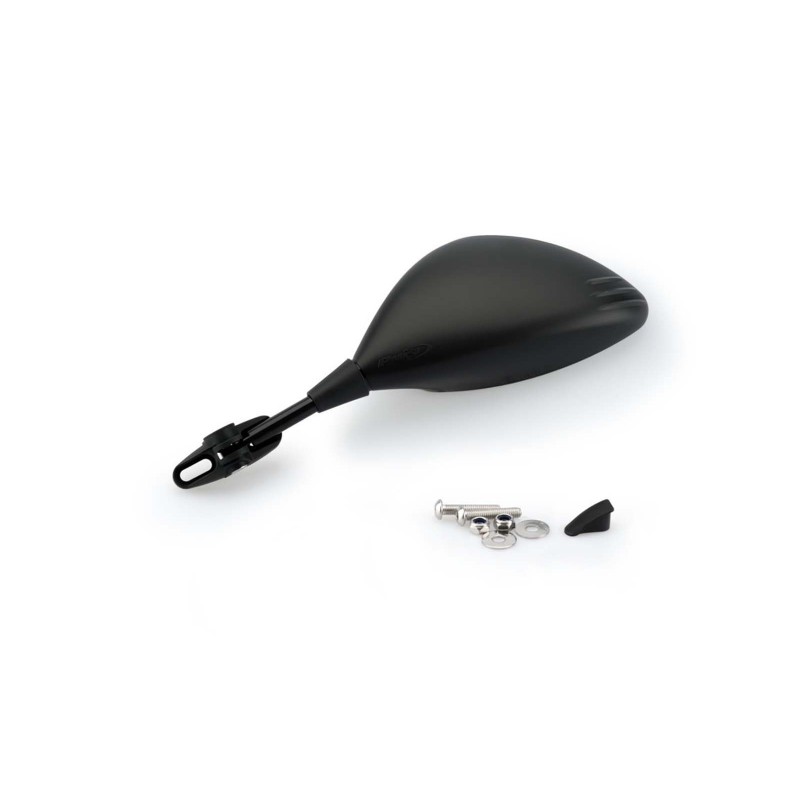 PUIG LEFT REARVIEW MIRROR MOD. Z2 BLACK - COD. 3579N - Bowl dimensions: 83x135 mm - Universal fixing to