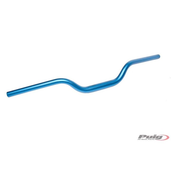 PUIG CONICAL HANDLEBARS COLOR BLUE - Handlebar with conical section, made in ergal - Central diameter: 29mm, terminal: 22mm, -