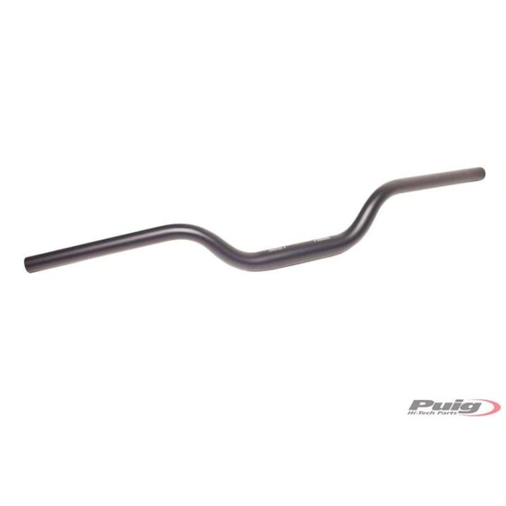 PUIG BLACK CONICAL HANDLEBAR - Handlebar with conical section, made in ergal - Center diameter: 29mm, terminal: 22mm, - COD.