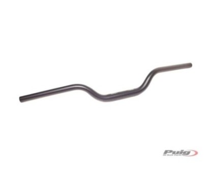 PUIG BLACK CONICAL HANDLEBAR - Handlebar with conical section, made in ergal - Center diameter: 29mm, terminal: 22mm,