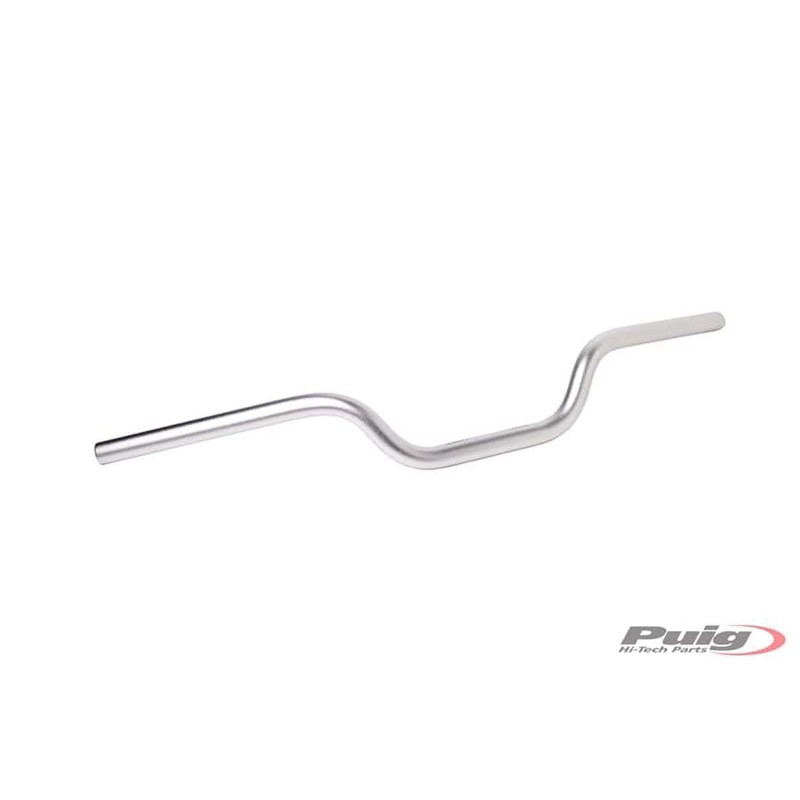 Guidon cylindrique Puig Hi Tech couleur argent diametre 22 mm