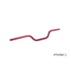 Guidon cylindrique Puig Hi Tech de couleur rouge, diametre 22 mm