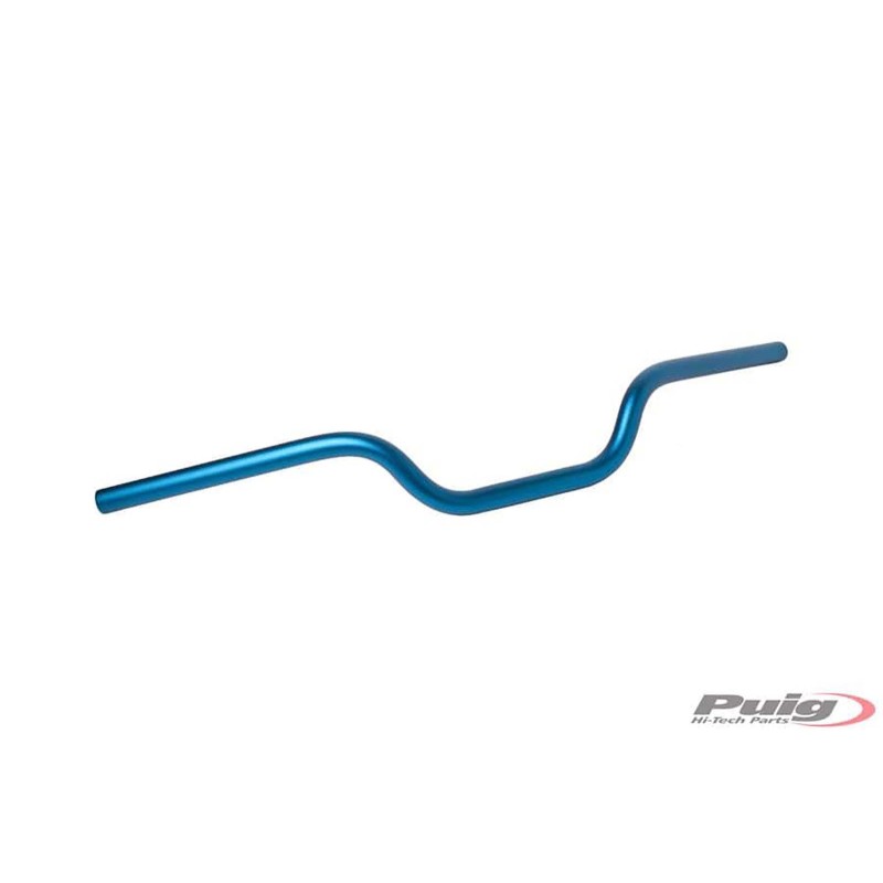 Puig Hi Tech zylindrischer Lenker, Farbe Blau, Durchmesser 22 mm