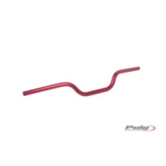 PUIG HI-TECH CYLINDRICAL HANDLEBARS COLOR RED - Handlebar with cylindrical section, made in ergal - Diameter: 22mm, height: