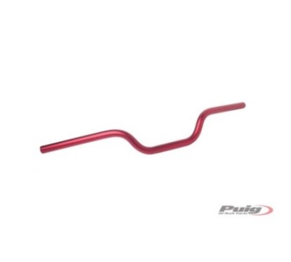 Guidon cylindrique Puig Hi Tech de couleur rouge, diametre 22 mm