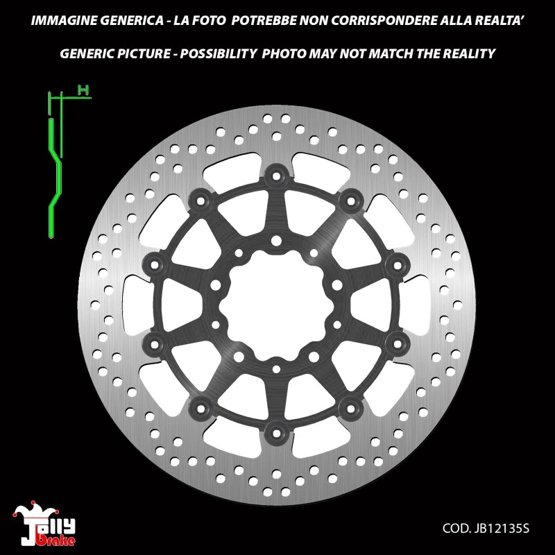 JOLLY BRAKE BY NG DISCO FRENO FLOTTANTE ANTERIORE SERIE ORO KAWASAKI GTR 08-14