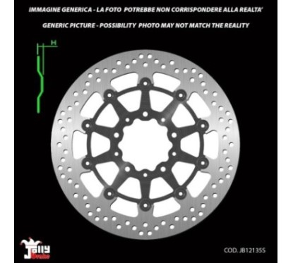 JOLLY BRAKE BY NG FRONT FLOATING BRAKE DISC GOLD KAWASAKI KLZ VERSYS 19-20 - NET PRICE - PRODUCT ON OFFER