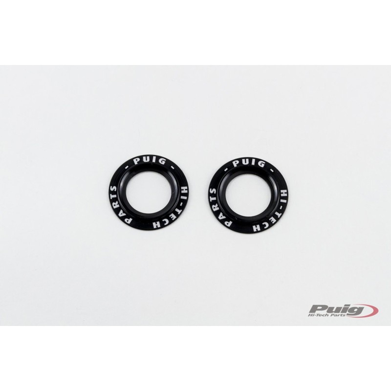 PUIG ALUMINUM SPARE PARTS SET FRONT FORK BUFFERS PHB19 BLACK