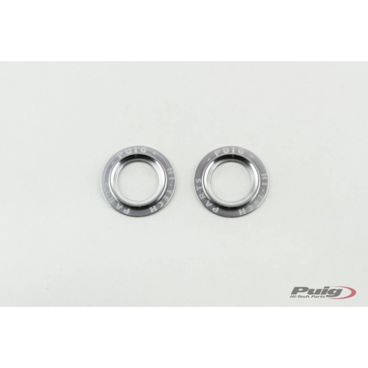 PUIG ALUMINUM SPARE PARTS SET FRONT FORK BUFFERS PHB19 SILVER