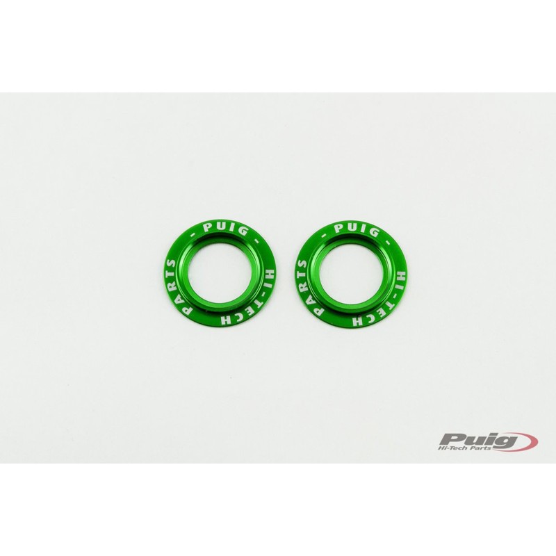 PUIG ALUMINUM SPARE PARTS SET FRONT FORK BUFFERS PHB19 GREEN