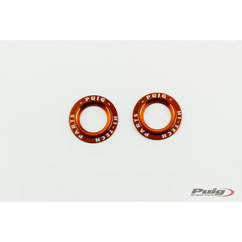 PUIG ALUMINUM SPARE PARTS SET REAR FORK BUFFERS PHB19 ORANGE