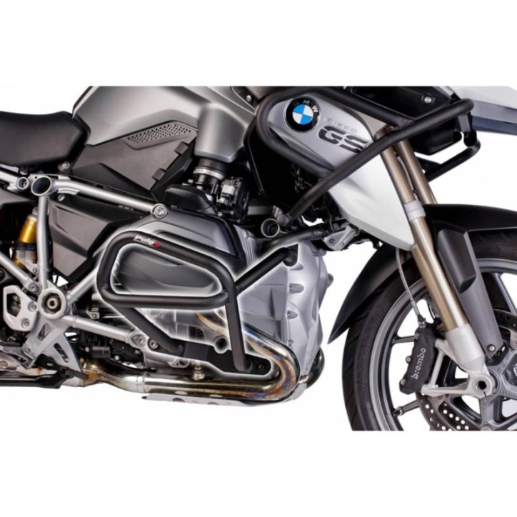 PUIG BARRE DI PROTEZIONE MOTORE BMW R1200 GS/EXCLUSIVE/RALLYE-BASSO 17-18 NERO