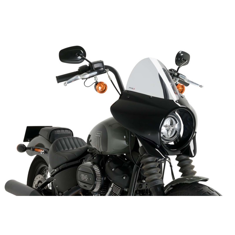 PUIG CUPOLINO SEMICARENATO TOURING MIRAGE HARLEY D. SOFTAIL STREET BOB FXBB 21-23 FUME CHIARO