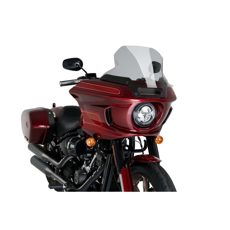 PUIG WINDSHIELD HIGH-ROAD TOURING HARLEY D. SOFTAIL LOW RIDER ST FXLRST 22-23 LIGHT SMOKE