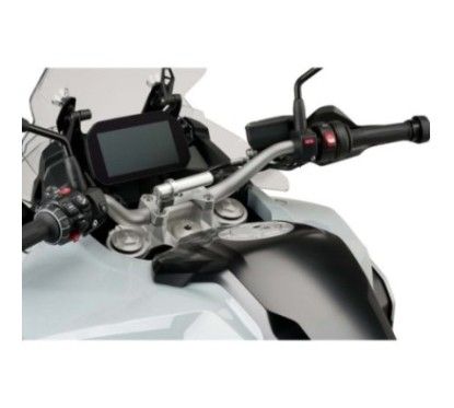 Support Puig pour fixation de coque de telephone portable sur guidon argent