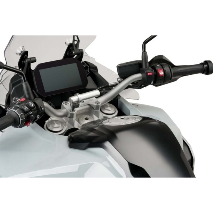 PUIG SUPPORT BRACKET FOR FIXING THE MOBILE COVER ON THE HANDLEBAR SILVER - COD. 3570P - Once the mount is installed, it is