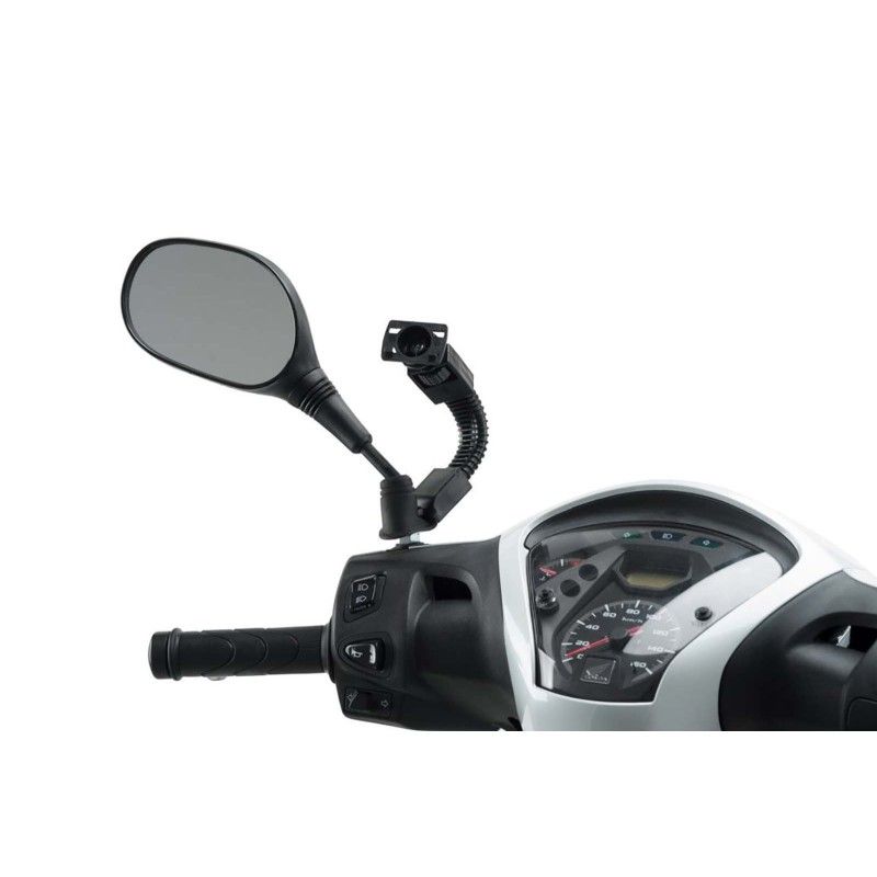 Support de retroviseur Puig pour coque de telephone portable, fixation noire