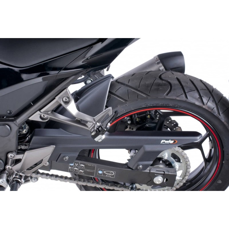 PUIG GARDE-BOUE ARRIERE KAWASAKI Z300 15-17 NOIR OPAQUE