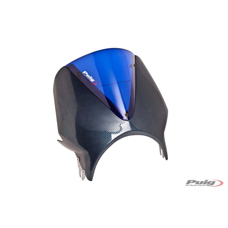 PUIG UNIV. WINDSCHUTZSCHEIBE VISION KAWASAKI Z900 RS 18-20 CARBON-BLAU